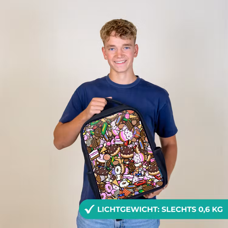 Kinderrugzak - Zwart - Zoete Snoepwereld — 2