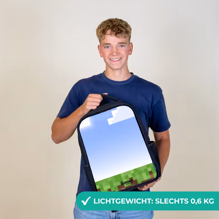 Kinderrugzak met naam - Zwart - Pixel wereld — 2