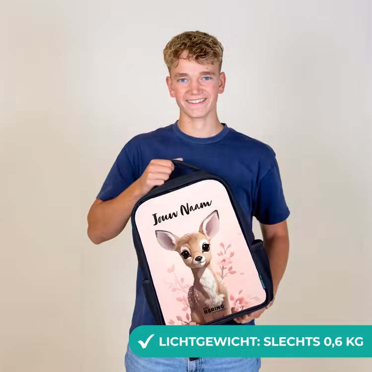 Kinderrugzak - Zwart - Hedwig hertje — 2