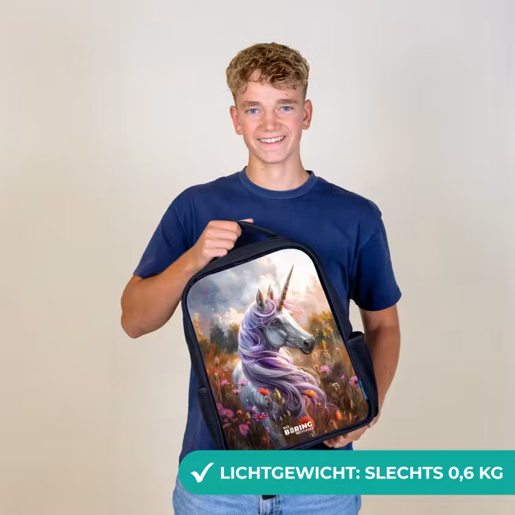 Kinderrugzak - Zwart - Lavendel lentehoorn — 2