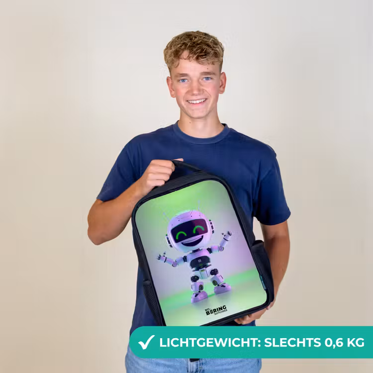 Kinderrugzak - Zwart - Robot met paars en groen licht — 2