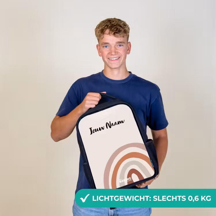 Kinderrugzak - Zwart - Ruwe regenboog naturel — 2