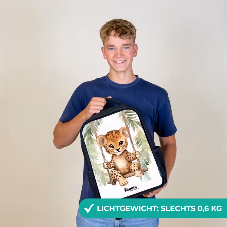Kinderrugzak - Zwart - Levi luipaard — 2