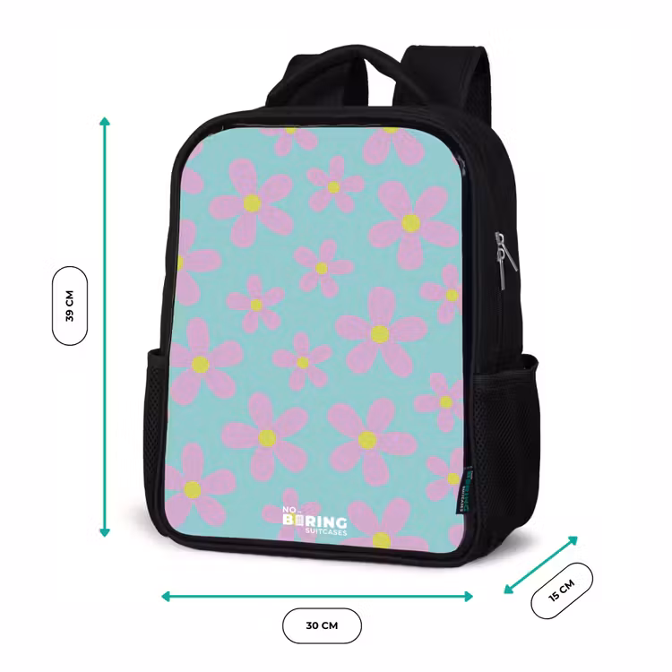 Kinderrugzak - Zwart - Madeliefjesmania mint — 5
