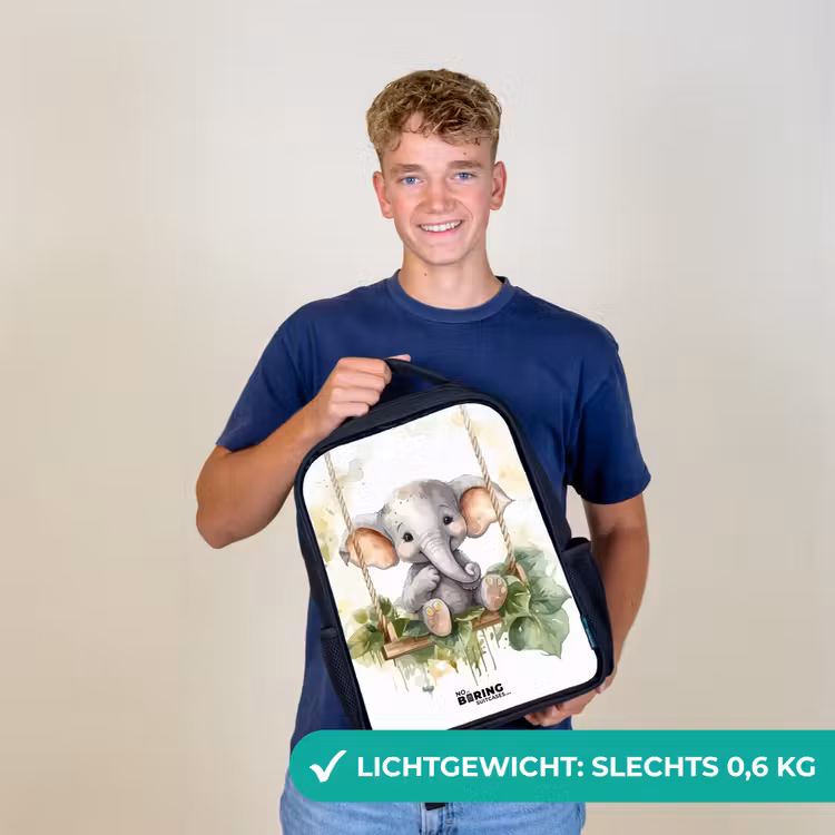 Kinderrugzak - Zwart - Onno olifant — 2