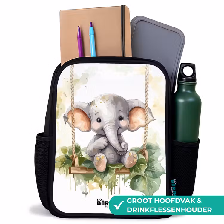 Kinderrugzak - Zwart - Onno olifant — 4