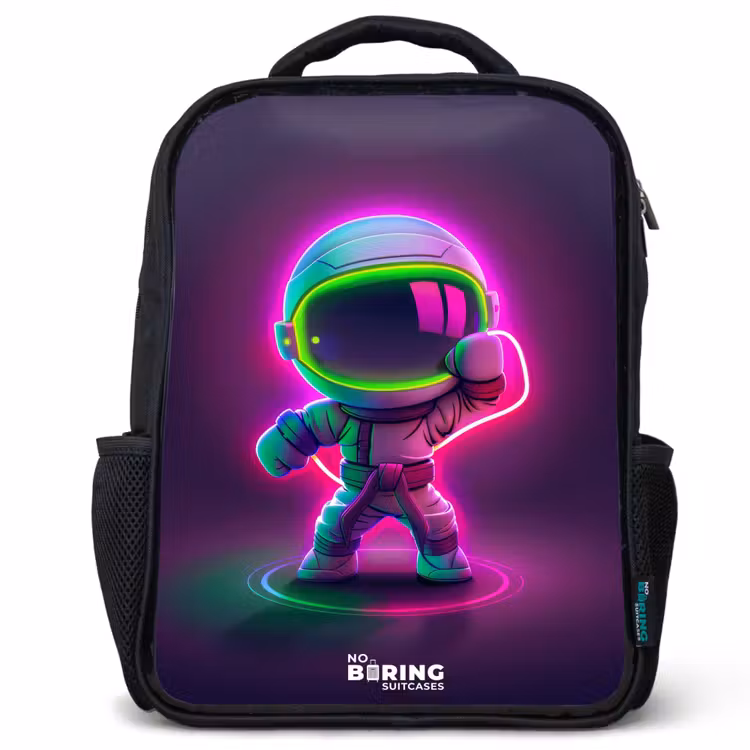 Kinderrugzak - Zwart - Space karate neon — 1