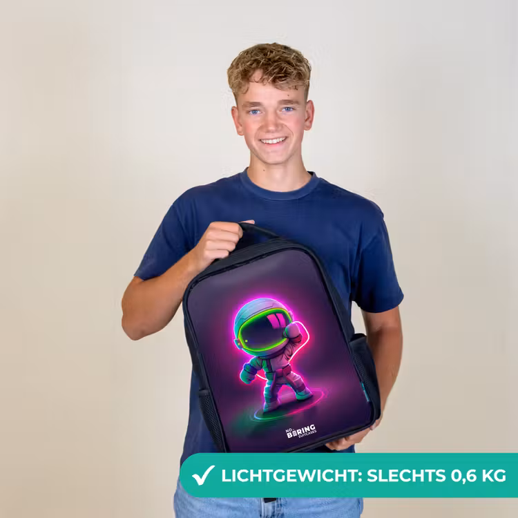 Kinderrugzak - Zwart - Space karate neon — 2