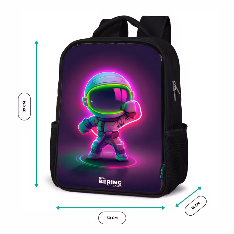 Kinderrugzak - Zwart - Space karate neon — 5