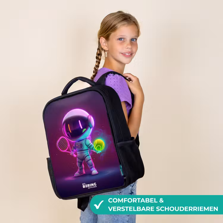 Kinderrugzak - Zwart - Space tennis — 3