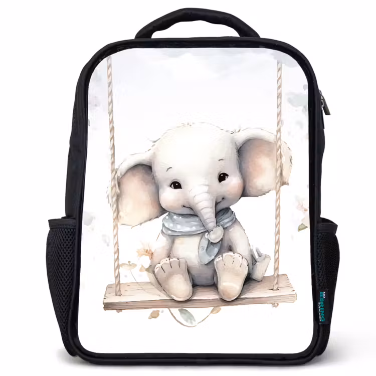Kinderrugzak - Zwart - Olifant - Dier - Kinderen — 1