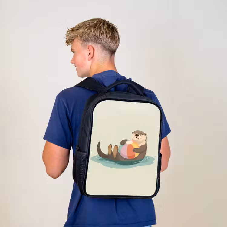 Kinderrugzak - Zwart - Otter - Strandbal - Kleurrijk — 6