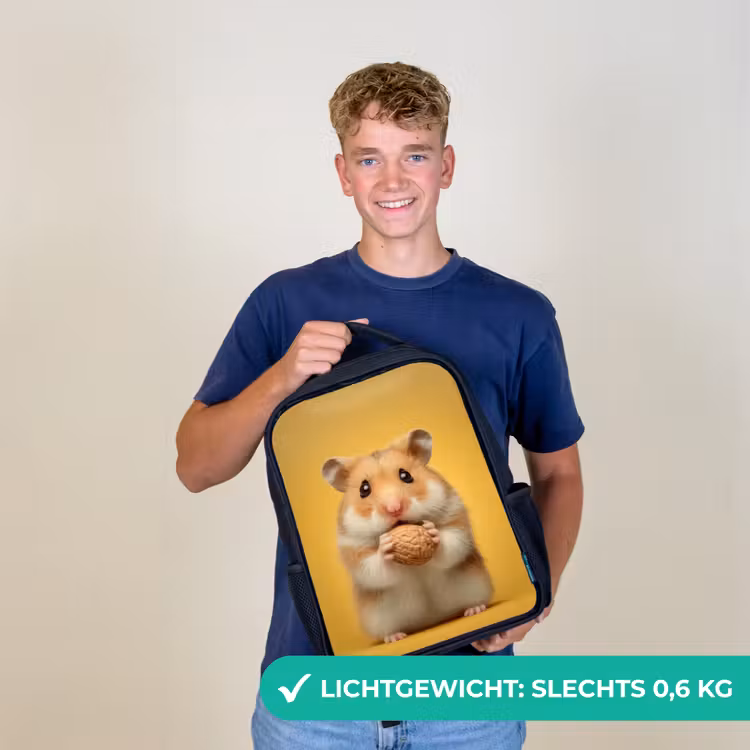 Kinderrugzak - Zwart - Notenmoment op geel — 2