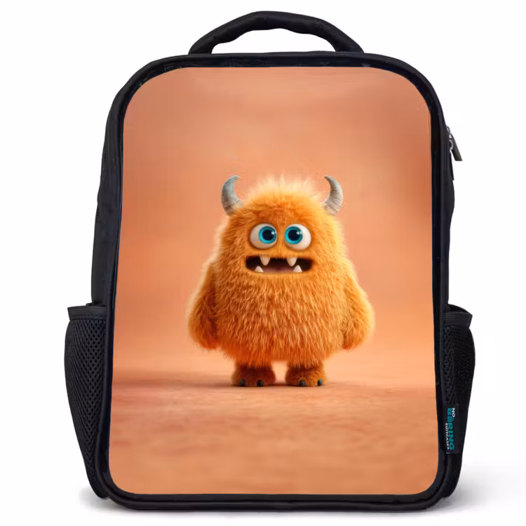 Kinderrugzak - Zwart - Knuffelmonster in herfstkleur — 1