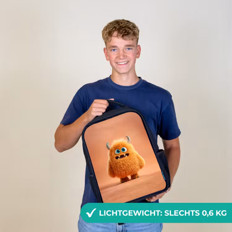 Kinderrugzak - Zwart - Knuffelmonster in herfstkleur — 2