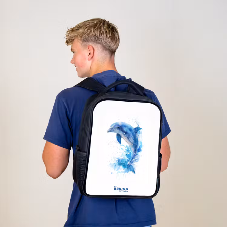 Kinderrugzak - Zwart - Springende blauwe dolfijn β 6