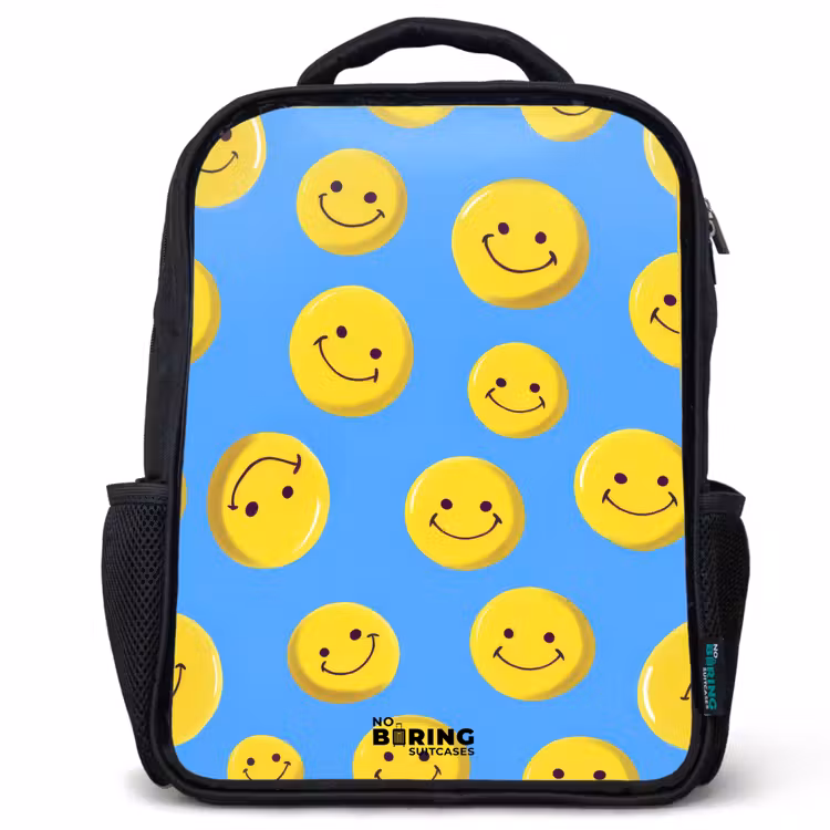 Kinderrugzak - Zwart - Vrolijke smileyregen β 1