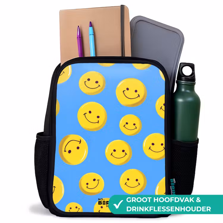 Kinderrugzak - Zwart - Vrolijke smileyregen β 4