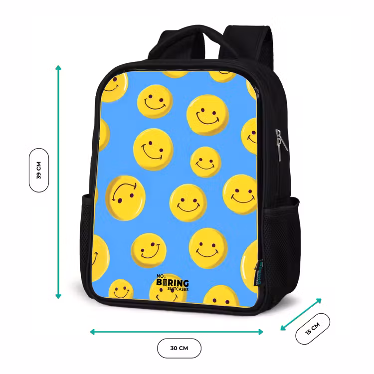 Kinderrugzak - Zwart - Vrolijke smileyregen β 5