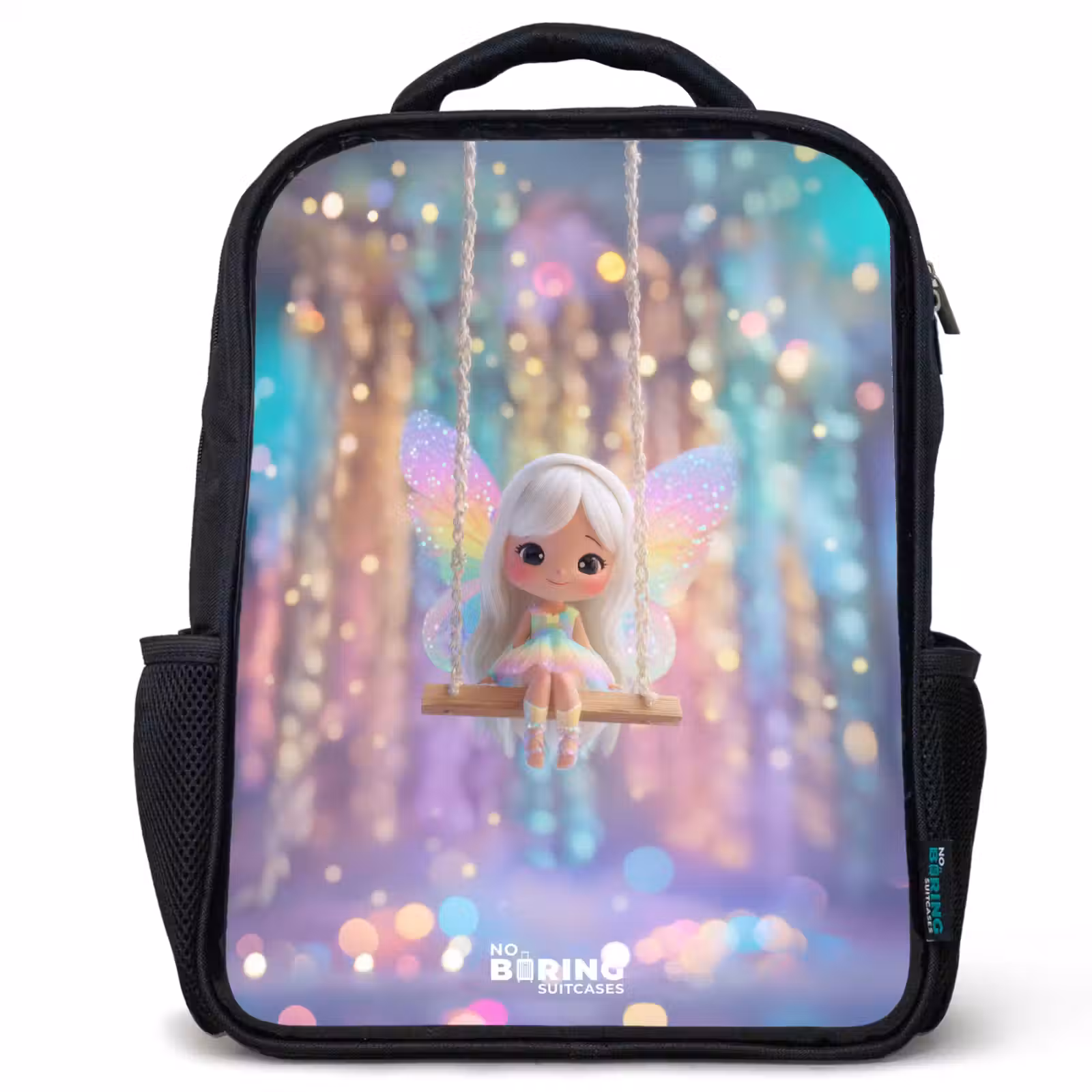 Kinderrugzak - Zwart - Fee - Elf - Regenboog — 1