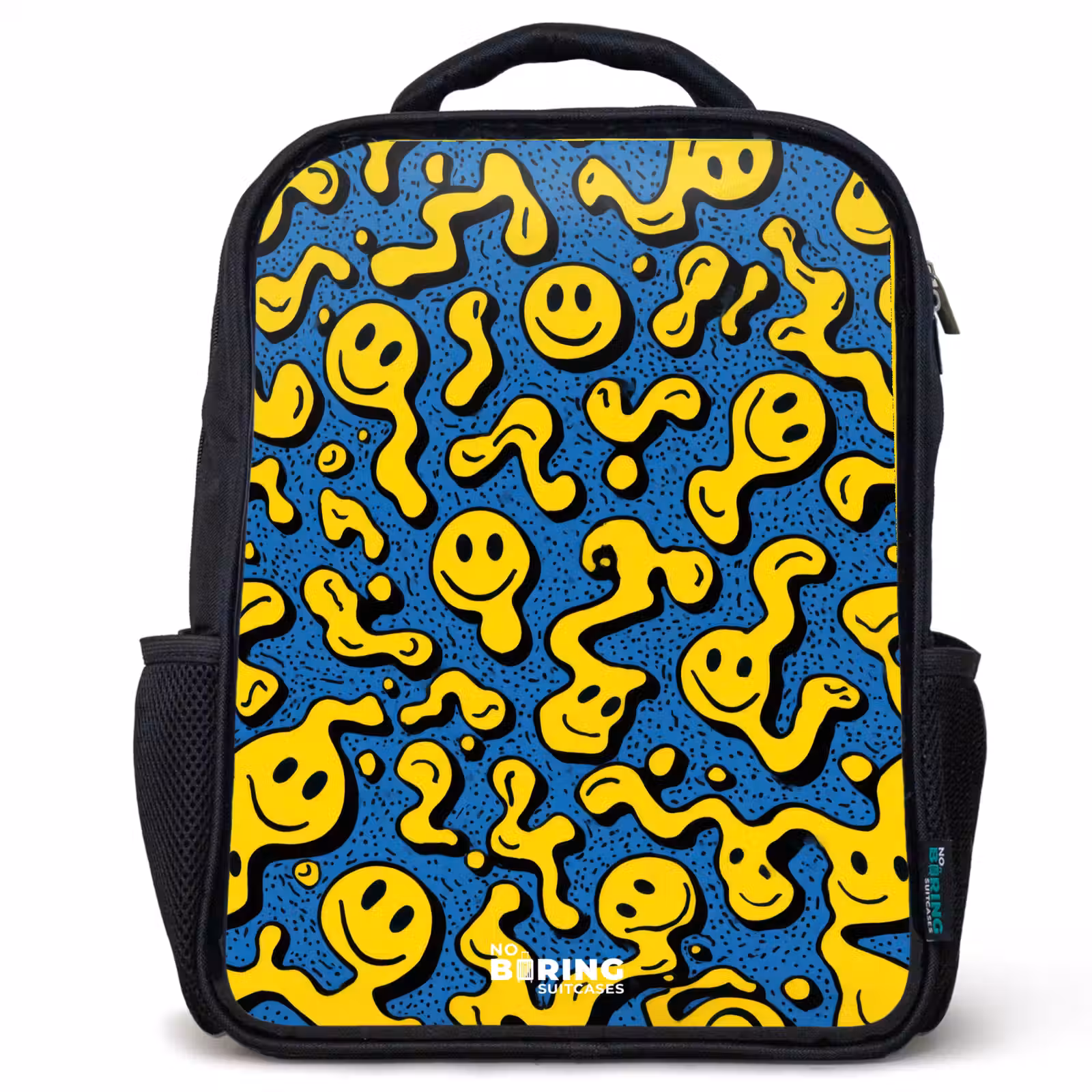 Kinderrugzak - Zwart - Smiley - Blauw - Geel β 1