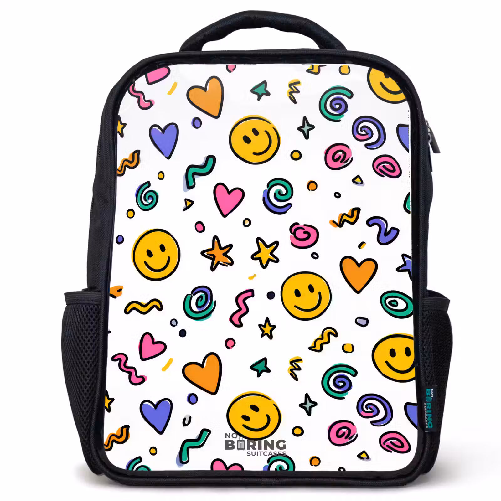 Kinderrugzak - Zwart - Smiley - Hartje - Ster — 1