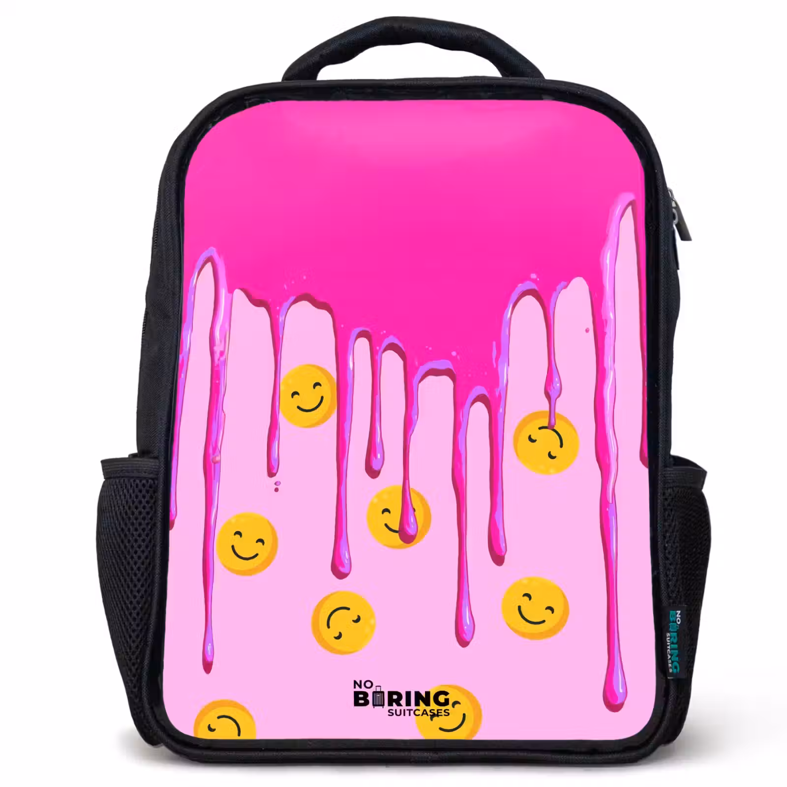 Kinderrugzak - Zwart - Verf - Smiley - Roze — 1