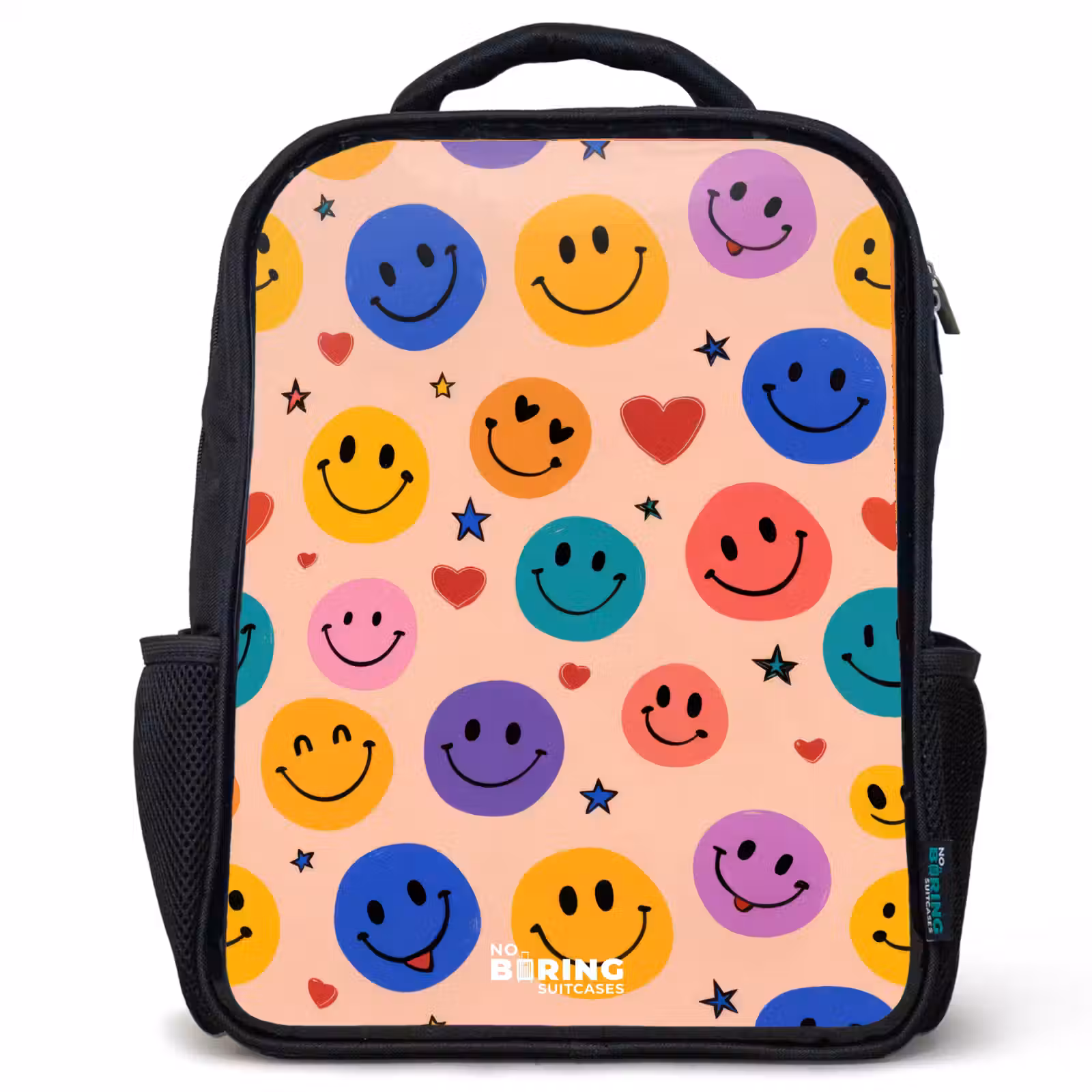 Kinderrugzak - Zwart - Vrolijk Smiley-patroon — 1