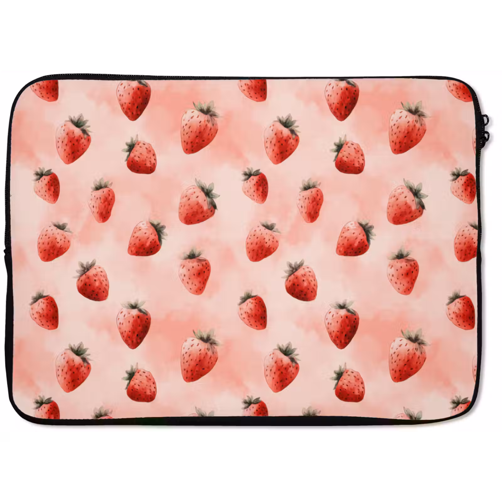 Laptophoes - Aardbei - Patroon - Roze — 1