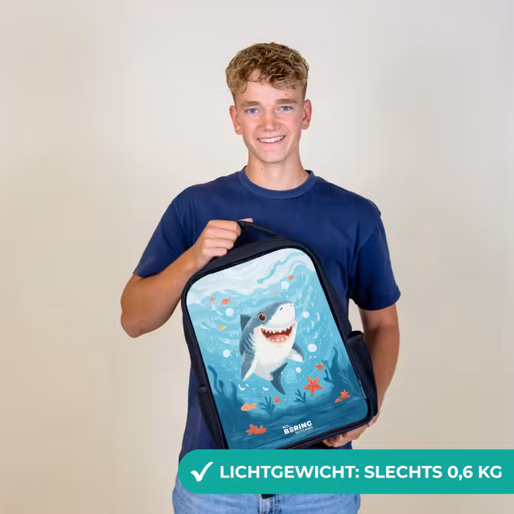 Kinderrugzak - Zwart - Haai - Water - Zee — 2