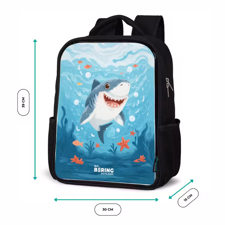 Kinderrugzak - Zwart - Haai - Water - Zee — 5