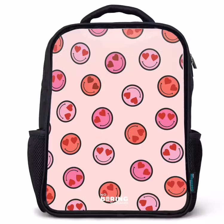 Kinderrugzak - Zwart - Hartje - Smiley - Patroon — 1