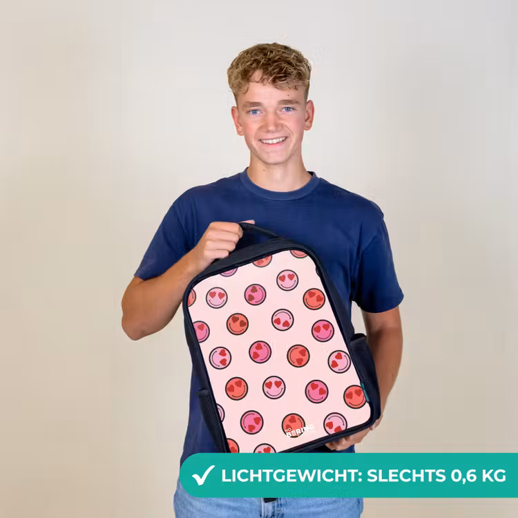 Kinderrugzak - Zwart - Hartje - Smiley - Patroon — 2