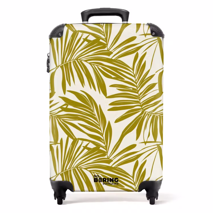 Koffer - Palmblad - Patroon - Groen — 1