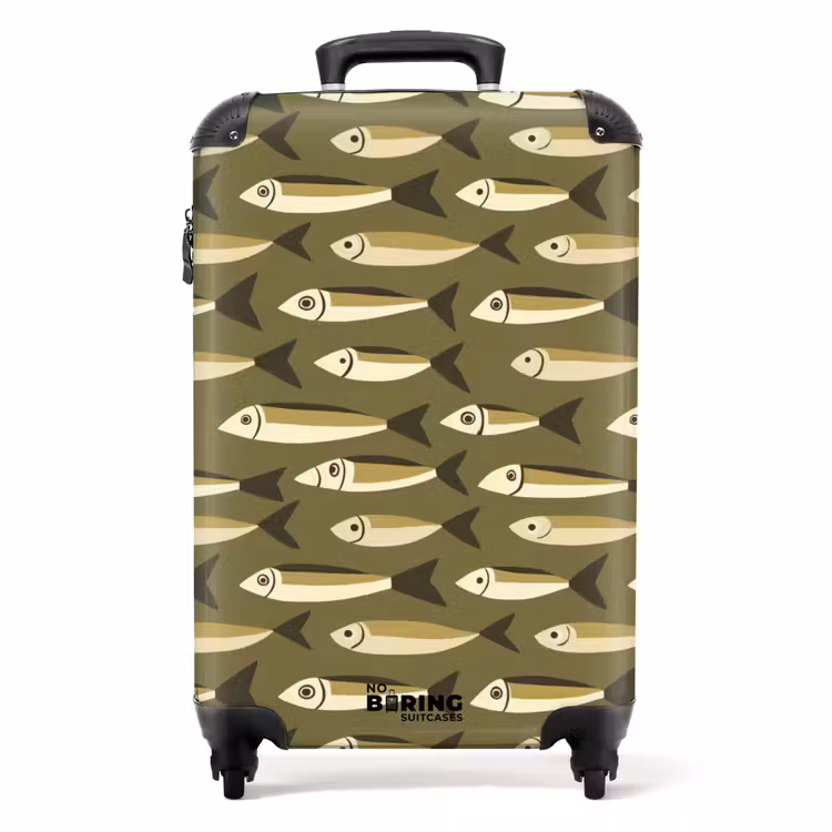 Koffer - Vis - Patroon - Groen — 1