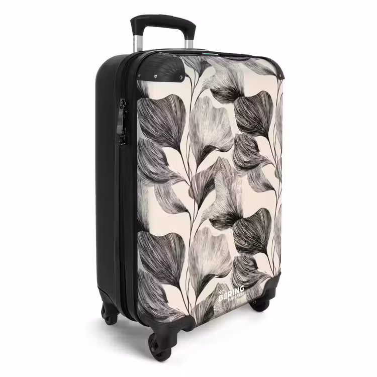 Koffer - Botanisch - Bladeren - Zwart — 4