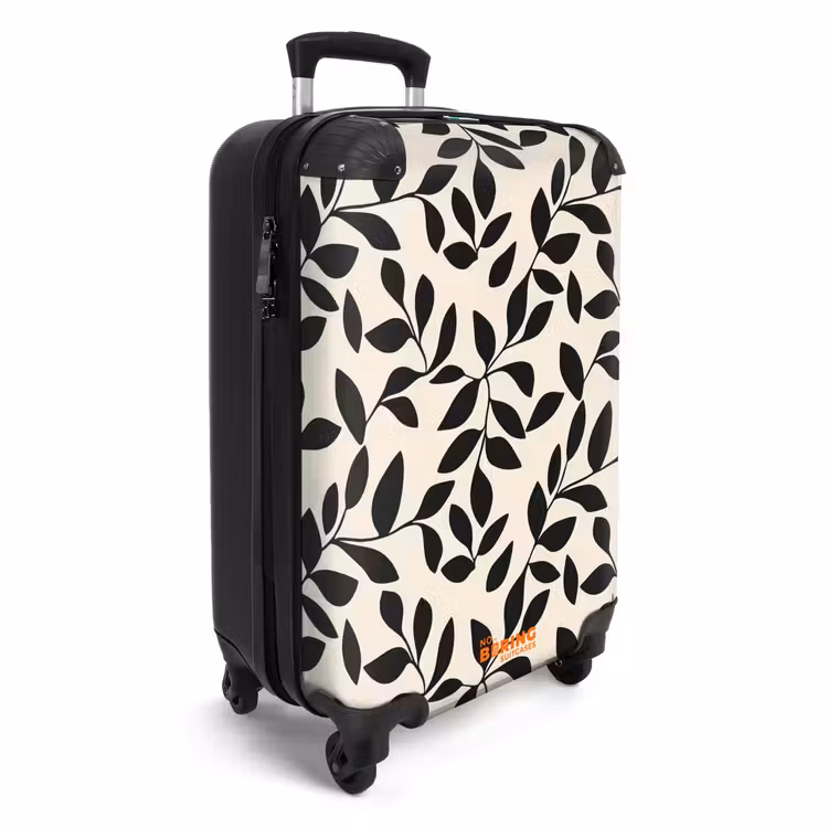 Koffer - Elegant - Patroon - Zwart - Beige — 4