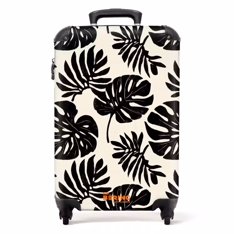 Koffer - Modern - Monstera - Zwart — 1