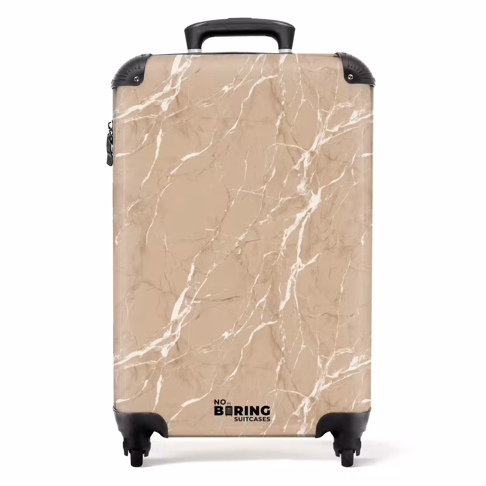 Koffer - Beige - Marmer - Organisch - Wit — 1