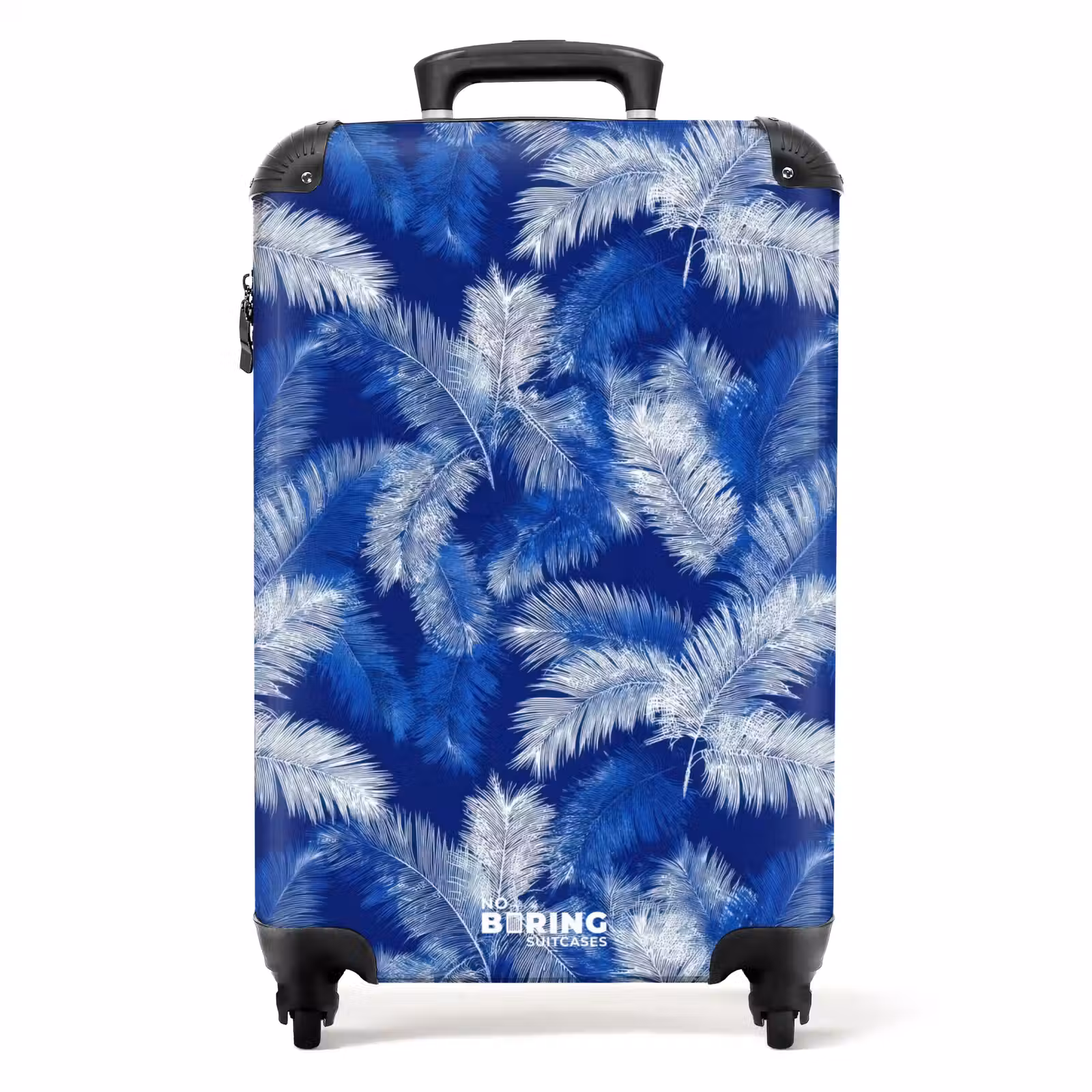 Koffer - Palmblad - Patroon - Blauw — 1