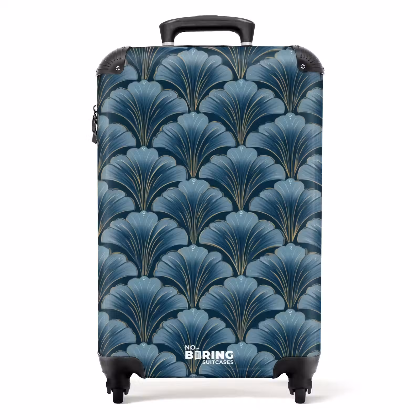 Koffer - Patroon - Ginkgoblad - Blauw — 1