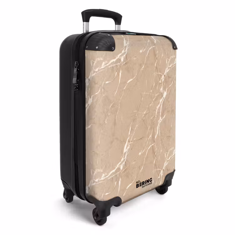 Koffer - Beige - Marmer - Organisch - Wit — 4