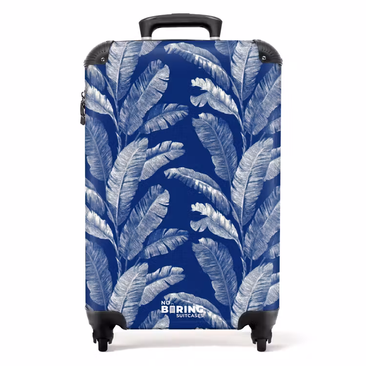 Koffer - Blad - Palm - Blauw — 1