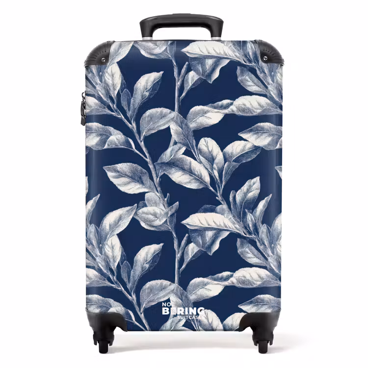 Koffer - Botanisch - Patroon - Blauw — 1