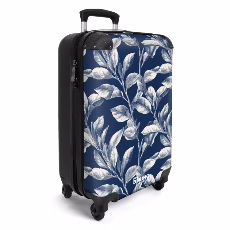 Koffer - Botanisch - Patroon - Blauw — 4