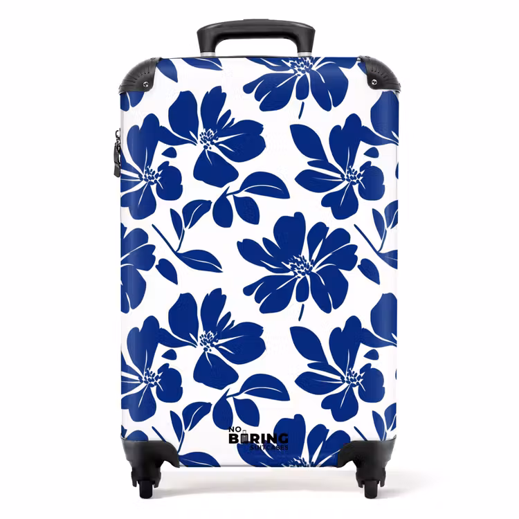 Koffer - Floraal - Modern - Blauw — 1