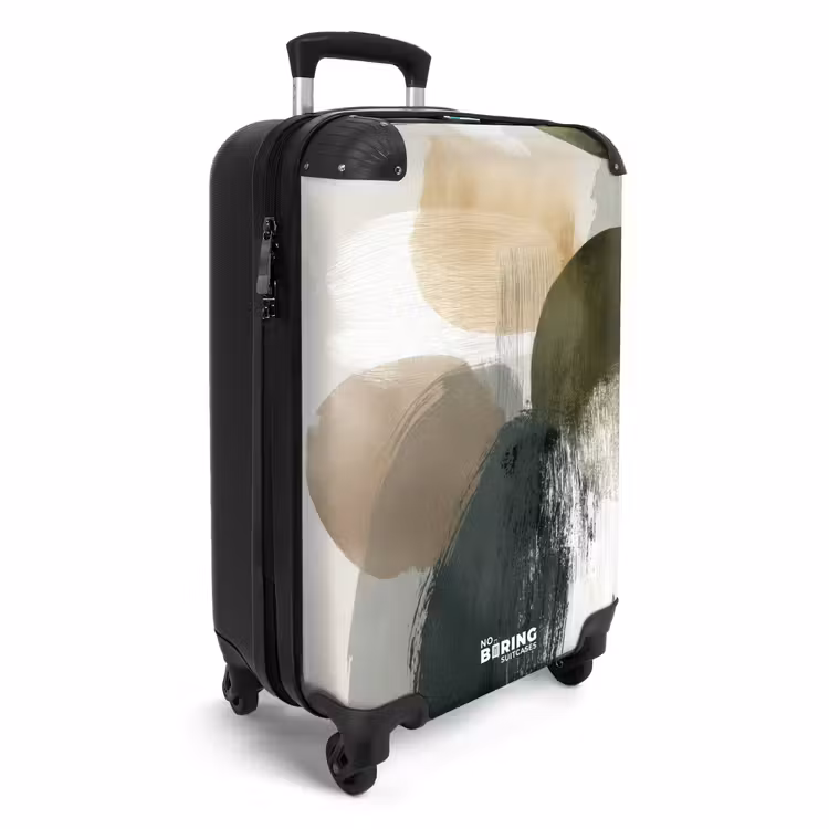 Koffer - Minimalistisch - Cirkels - Penseelstreken - Beige — 4