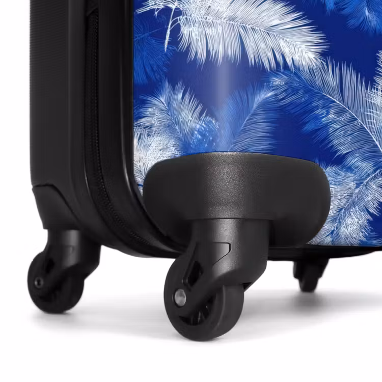 Koffer - Palmblad - Patroon - Blauw — 6