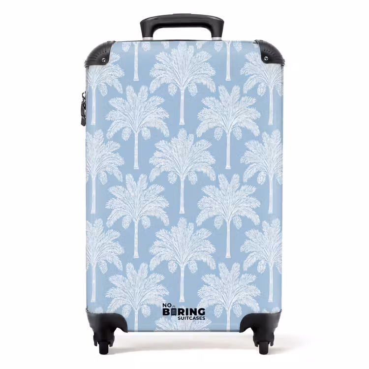 Koffer - Palmboom - Modern - Blauw — 1