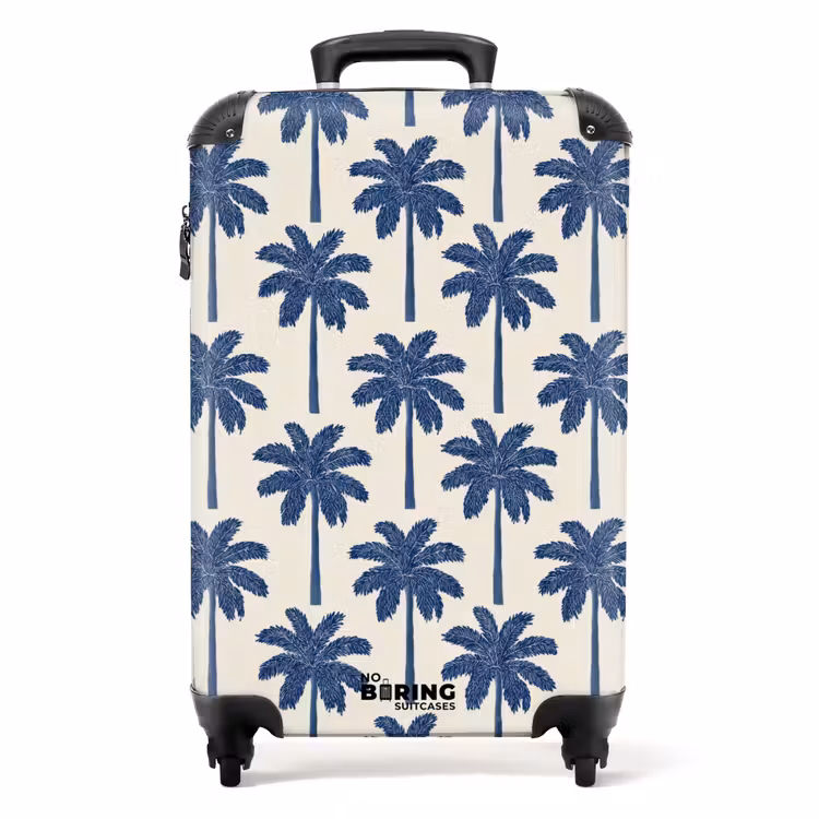Koffer - Symmetrisch - Palm - Blauw — 1